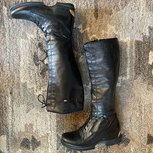 BCBG Maxazria lace up riding boots